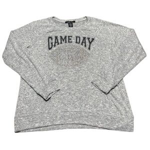 Sable Sky Women’s Large Game Day Gray Crew Neck Sweater
